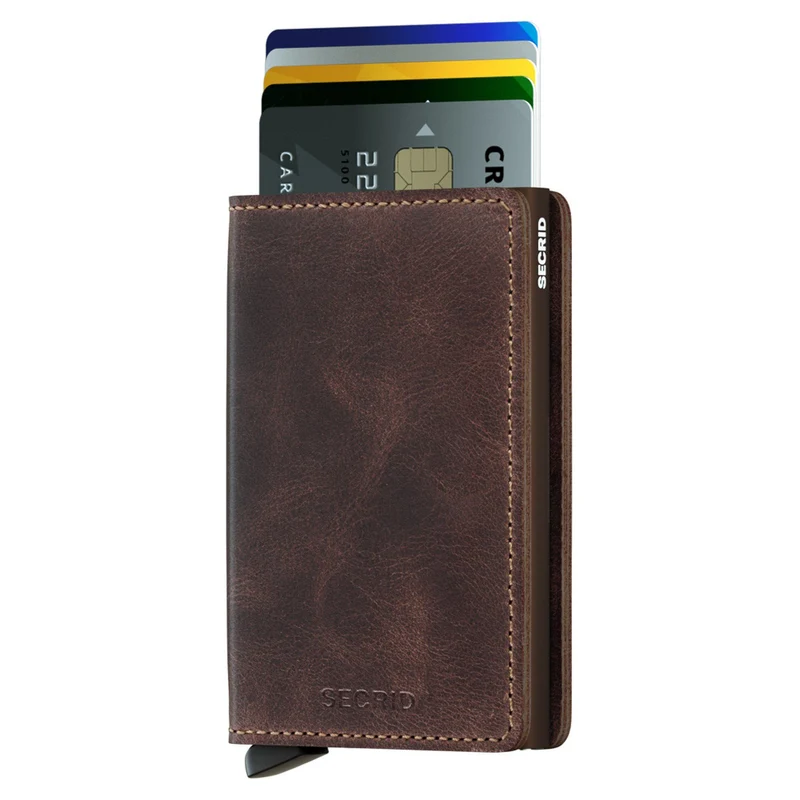 Secrid Vintage Slimwallet - Geldbörse RFID 6.8 cm (chocolate)