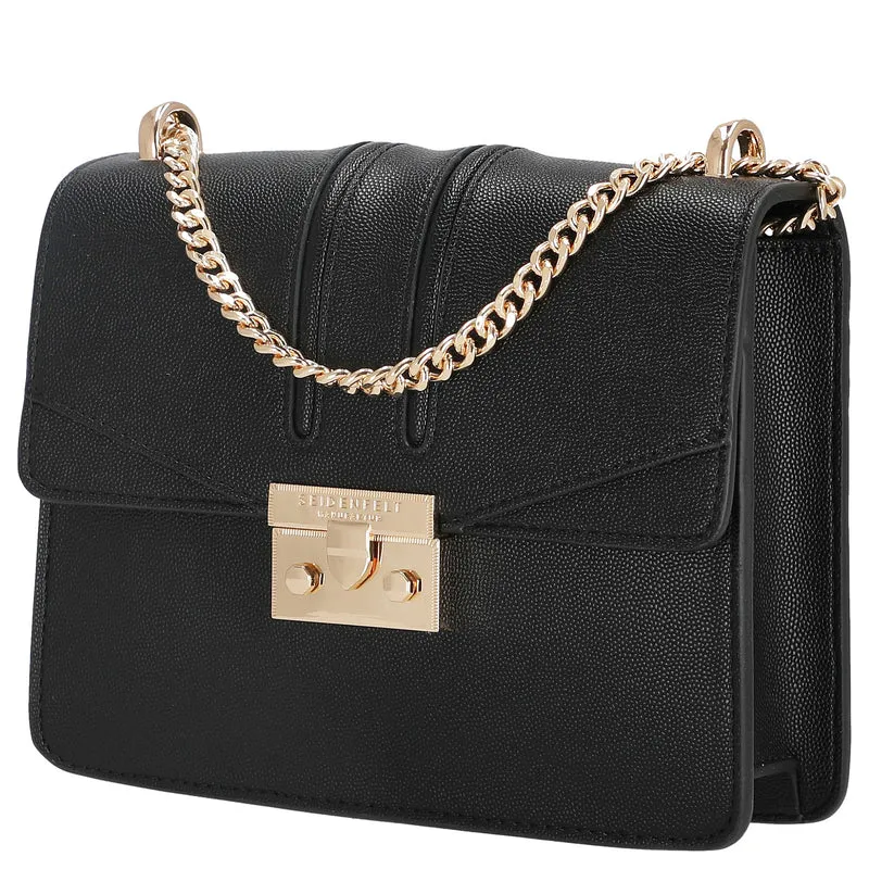 Seidenfelt Roros - Schultertasche 21 cm (black/gold)