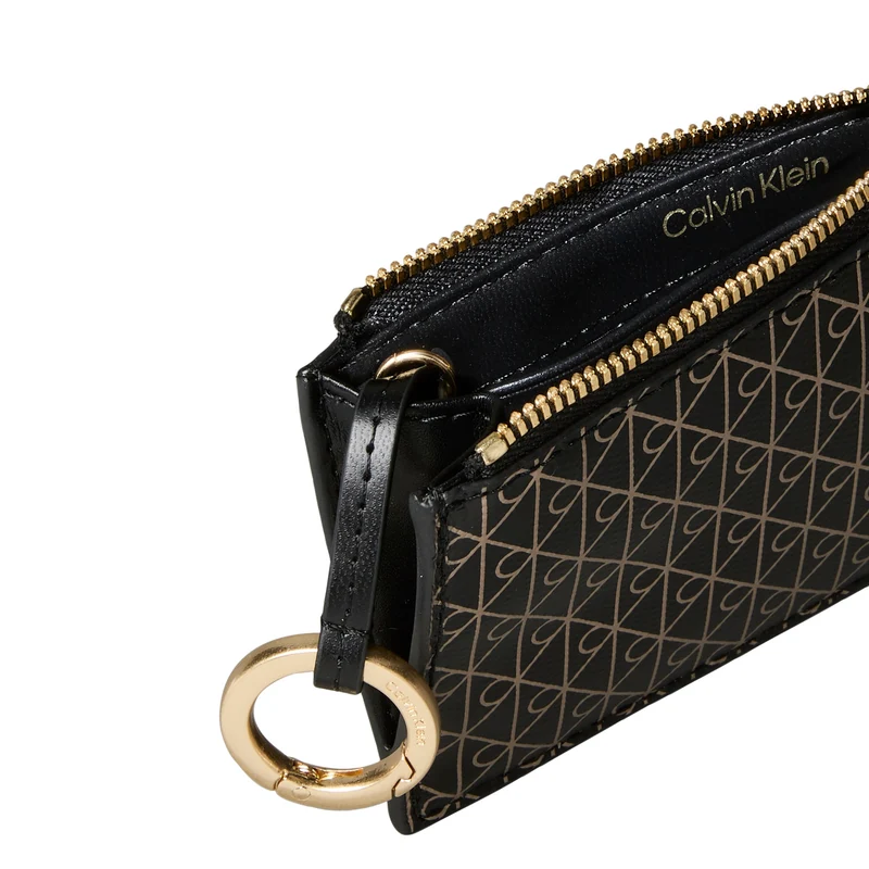 Calvin Klein Emblem AOP Top Zip - Kreditkartenetui 4cc 13 cm (black aop)