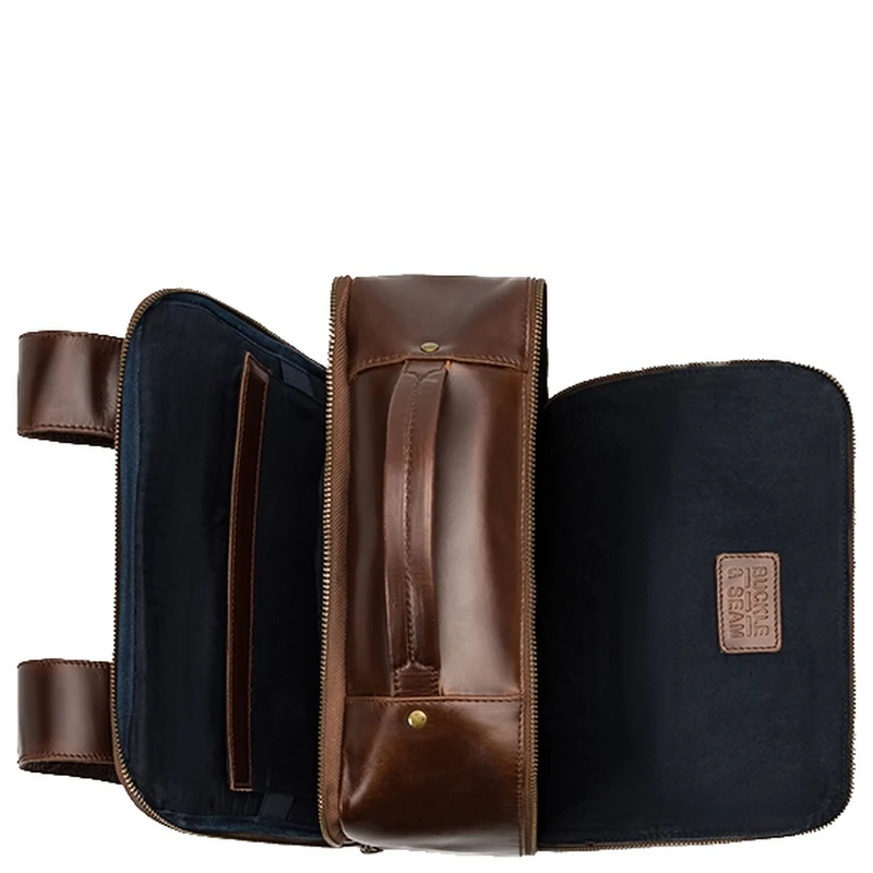 Buckle & Seam Leon - Rucksack 15" 41 cm (brown/blu)