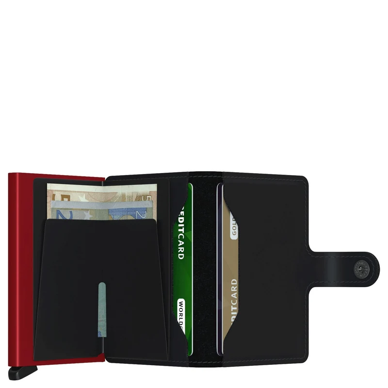 Secrid Matte Miniwallet - Geldbörse RFID 6.5 cm (black-red)