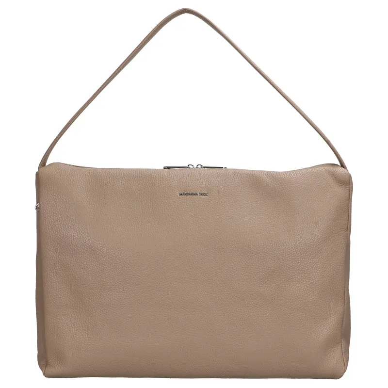 Mandarina Duck Mellow Leather Hobo - Schultertasche 42 cm (warm taupe)