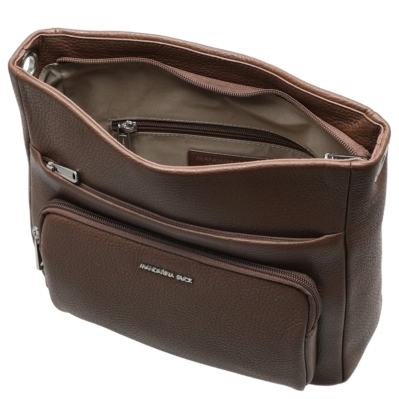 Mandarina Duck Mellow Leather - Umhängetasche M 30 cm (milk chocolate)