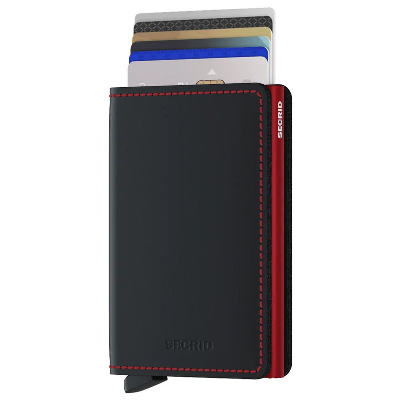 Secrid Matte Slimwallet - Geldbörse RFID 6.8 cm (black-red)