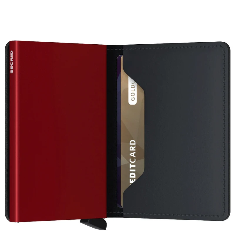 Secrid Matte Slimwallet - Geldbörse RFID 6.8 cm (black-red)