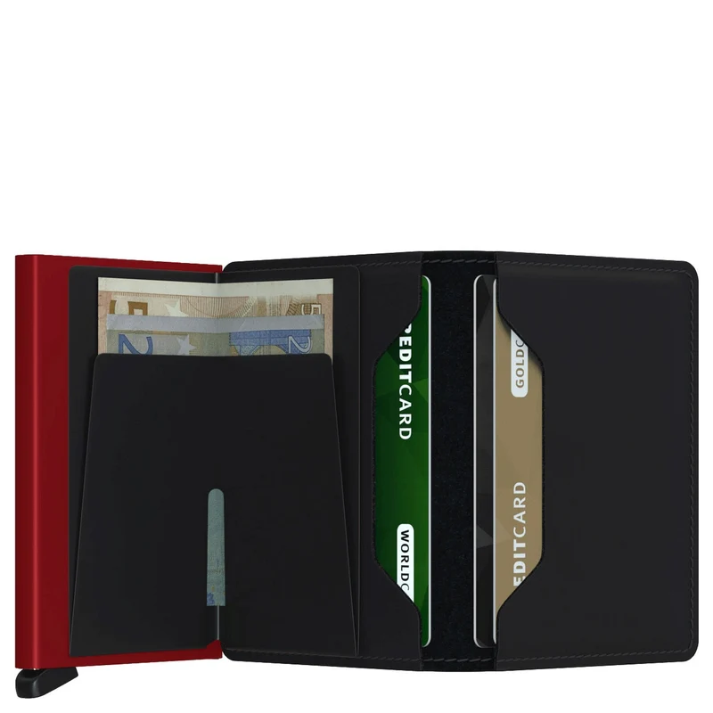 Secrid Matte Slimwallet - Geldbörse RFID 6.8 cm (black-red)