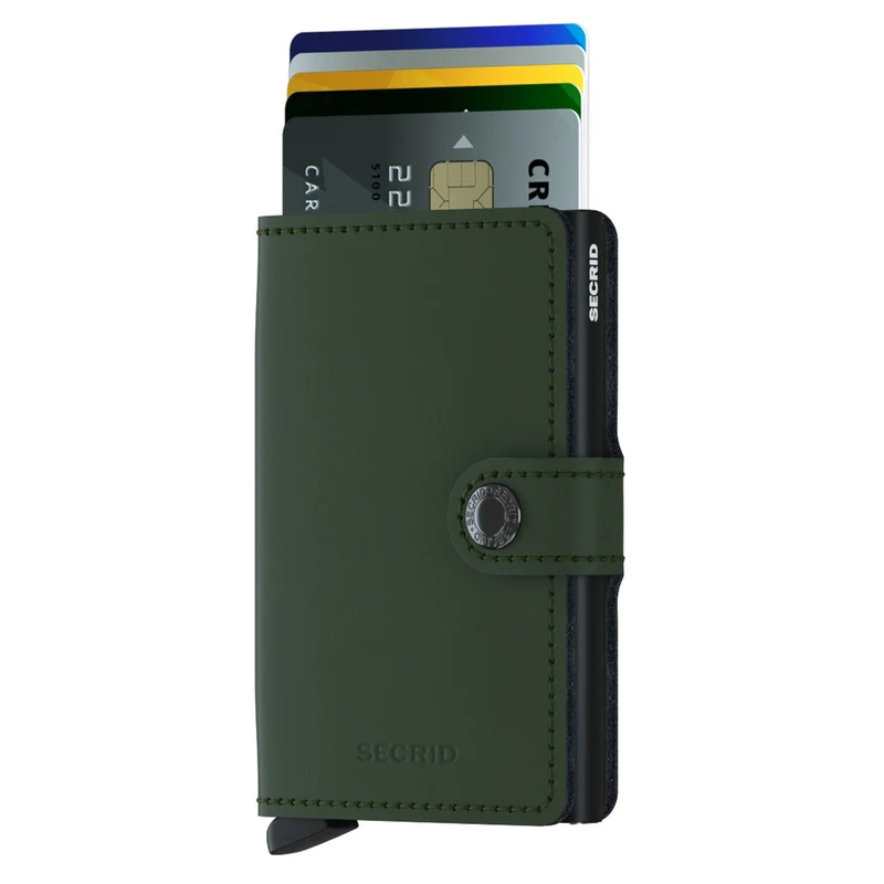 Secrid Matte Miniwallet - Geldbörse RFID 6.5 cm (green-black)