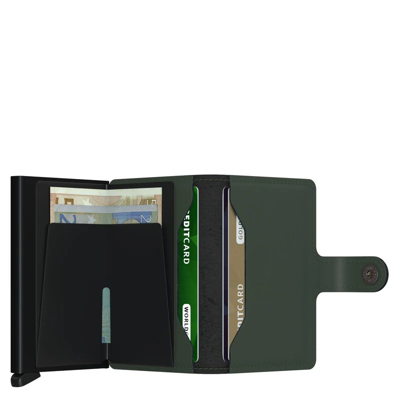 Secrid Matte Miniwallet - Geldbörse RFID 6.5 cm (green-black)