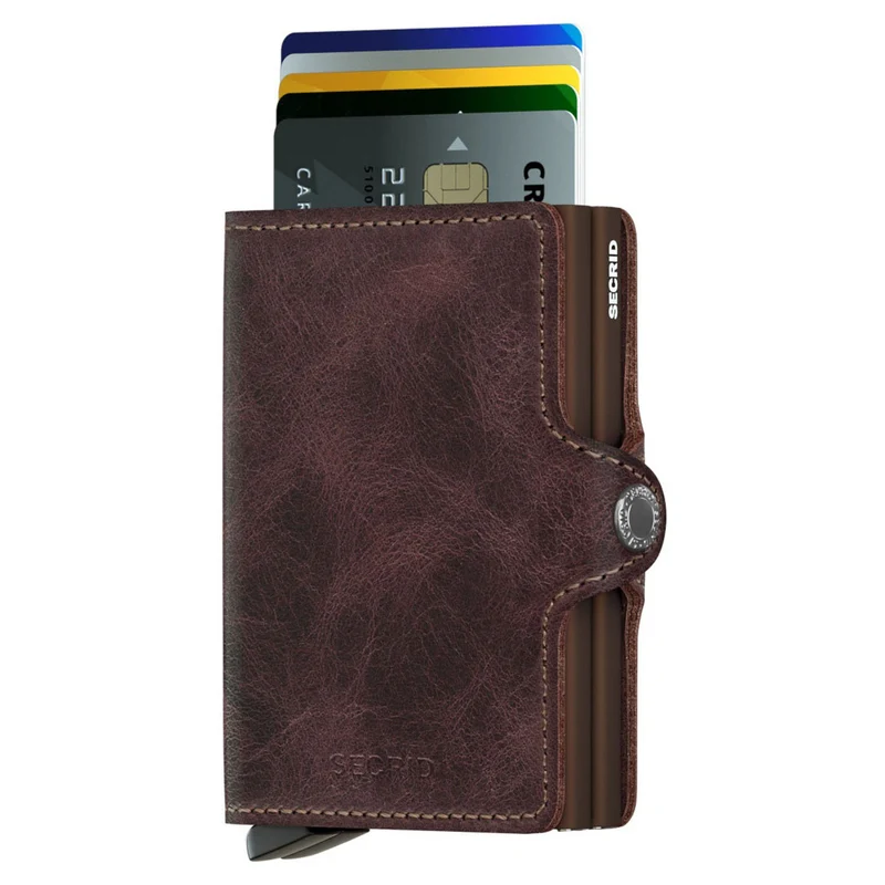 Secrid Vintage Twinwallet - Geldbörse RFID 7 cm (chocolate)