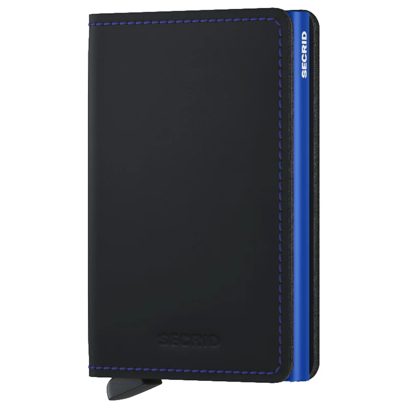 Secrid Matte Slimwallet - Geldbörse RFID 6.8 cm (black-blue)