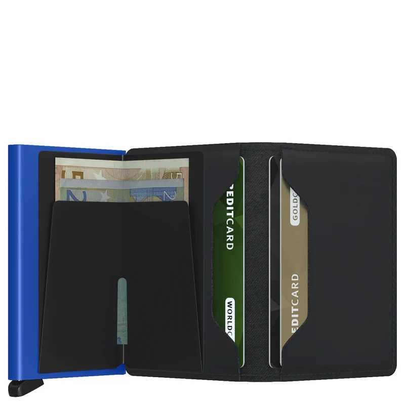 Secrid Matte Slimwallet - Geldbörse RFID 6.8 cm (black-blue)