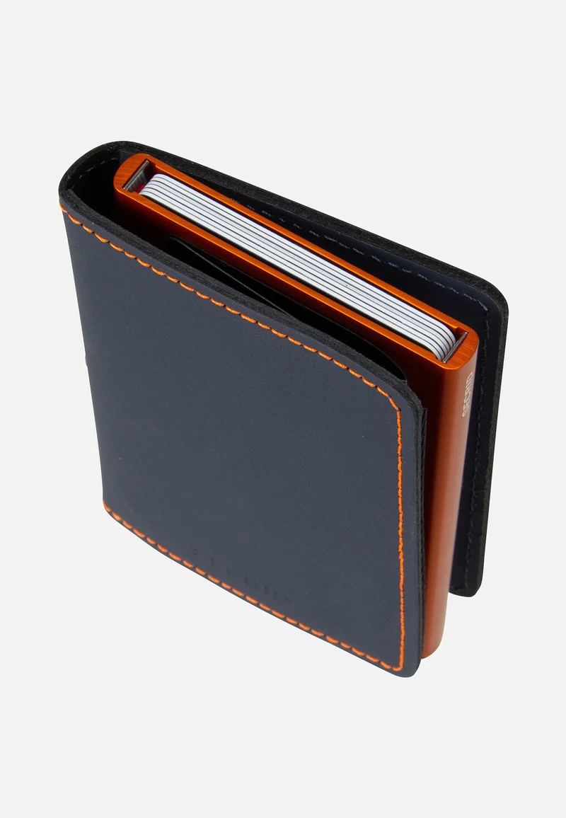 Slimwallet Matte Night Blue-Orange - Portemonnaie
