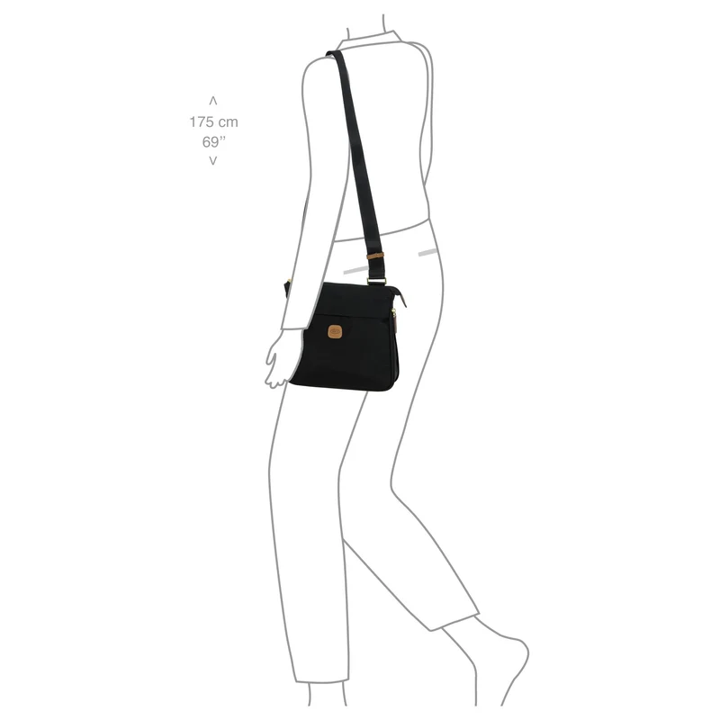 Brics X-Bag - Umhängetasche 26 cm erw. (black)