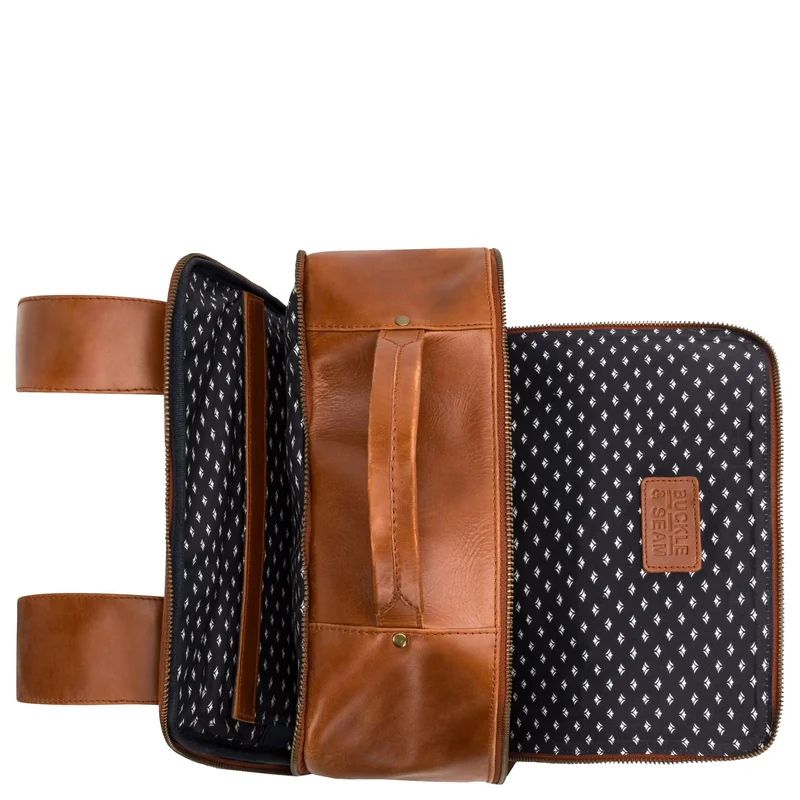 Buckle & Seam Leon - Rucksack 15" 41 cm (cognac/dots)