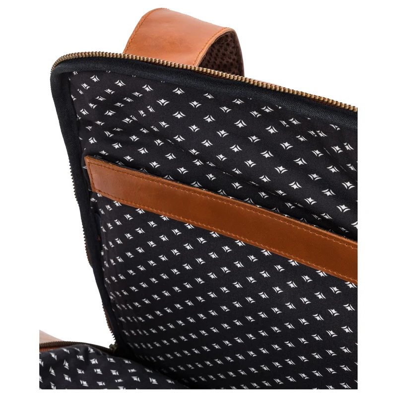 Buckle & Seam Leon - Rucksack 15" 41 cm (cognac/dots)