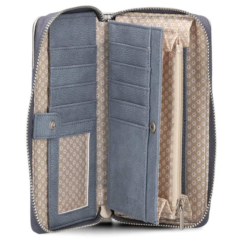 zwei Eva EV2 - Geldbörse 15cc 19 cm (nubuk-sky)