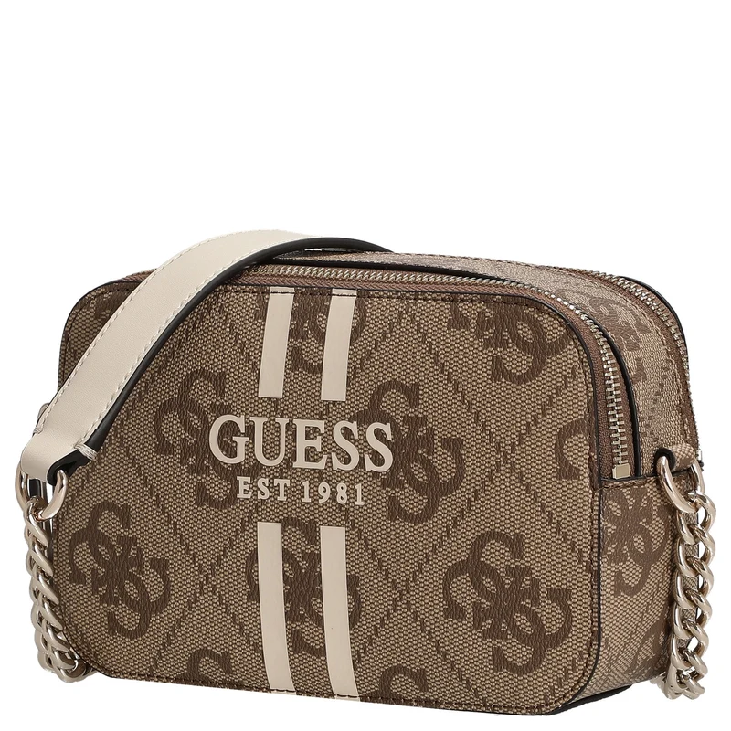 Guess Noelle II Crossbody - Umhängetasche 20 cm (latte logo)